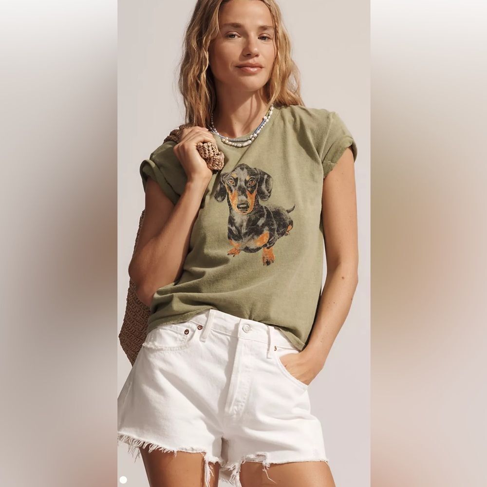 Anthropologie Dog Icon Baby Tee